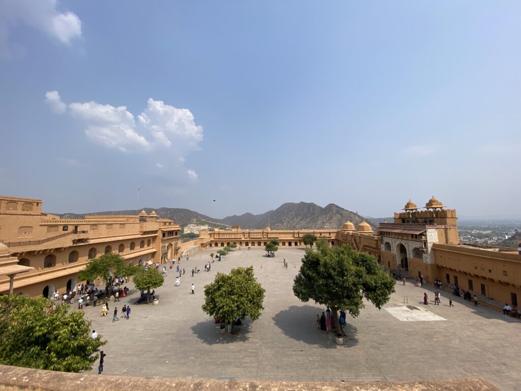 Aerial image of the Amber Fort in Jaipur, India